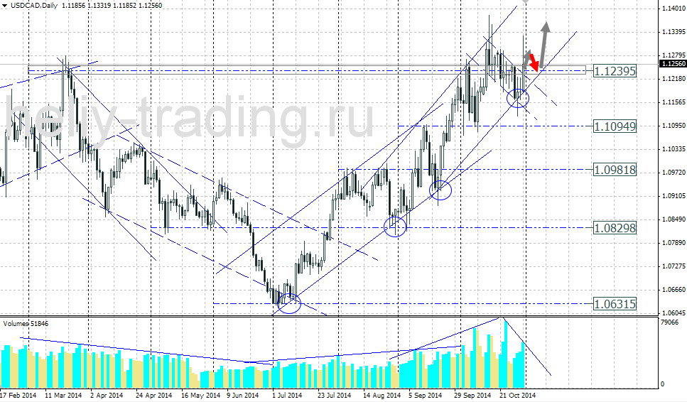 Технический прогноз по USDCAD на 03.11.2014 – 07.11.2014