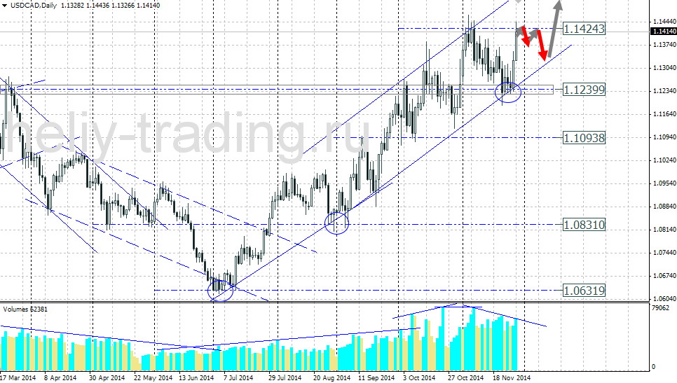 Технический прогноз по USDCAD на 01.12.2014 – 05.12.2014