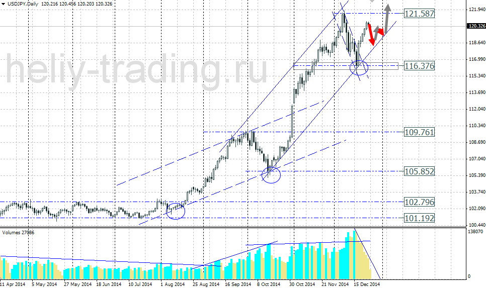 Технический прогноз по USDJPY на 29.12.2014 – 02.01.2015