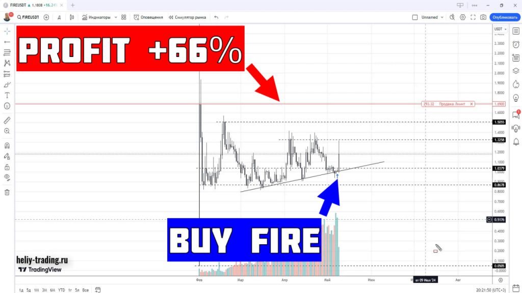 Обучение трейдингу и инвестициям по криптовалюте FIRE +66%